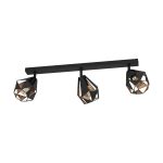 Eglo Plafondlamp Carlton 7 Staal Zwart Koper | IP20 - Geschikt voor 3x E27 